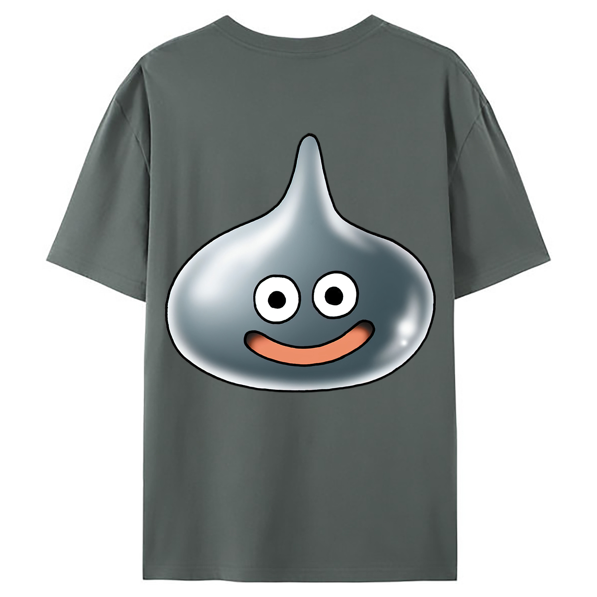 （画像用） ドラゴンクエスト Doragon Kuesuto Dragon Quest 綿100％ メンズ半袖Tシャツ（バックプリント） 通気性